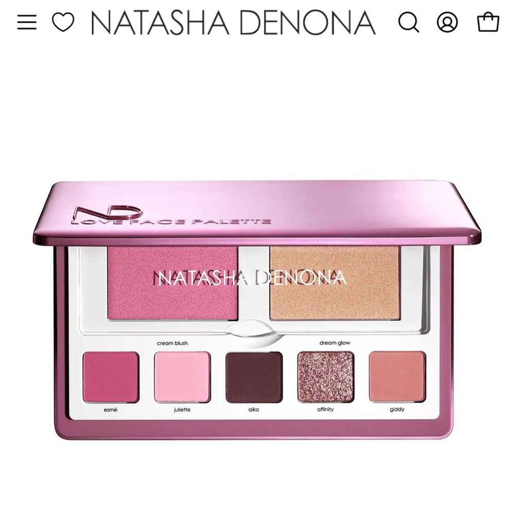 Natasha Denona Love Face Palette - Pink, Gold, and Brown